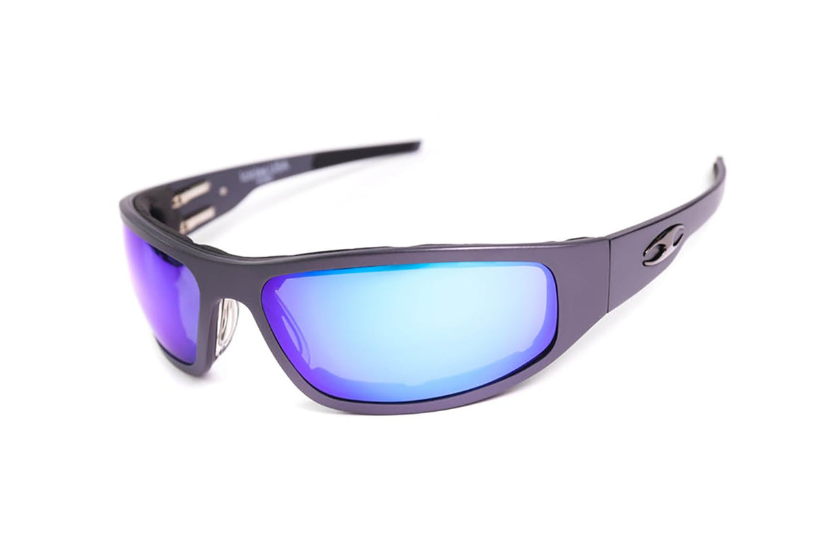 Bagger Motorcycle Transition Mirror Sunglasses with Gunmetal Smooth Frame