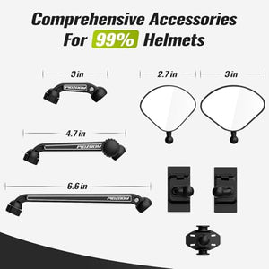 360° Adjustable Folding Bike Rearview Mirror for Handlebars