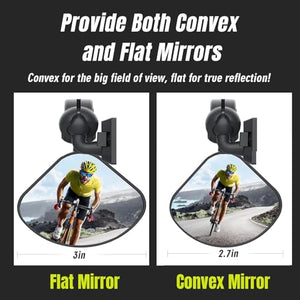 360° Adjustable Folding Bike Rearview Mirror for Handlebars
