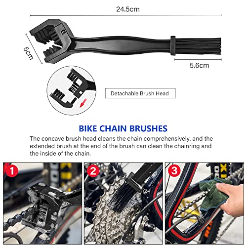 Bike Chain Cleaning & Maintenance Kit with Lube and Brushes