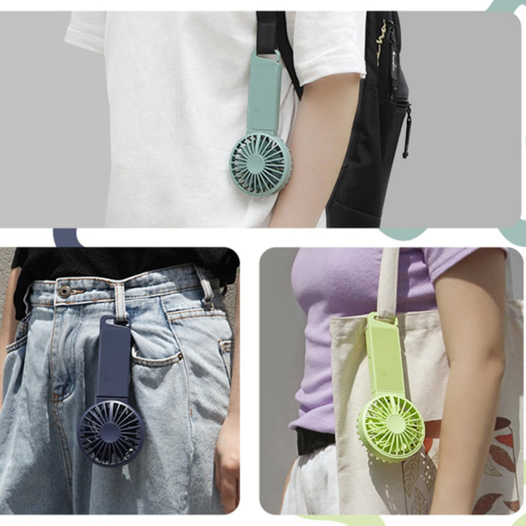 OHPHCALL USB Folding Handheld Mini Fan, 4 Gears, 2000mah Battery