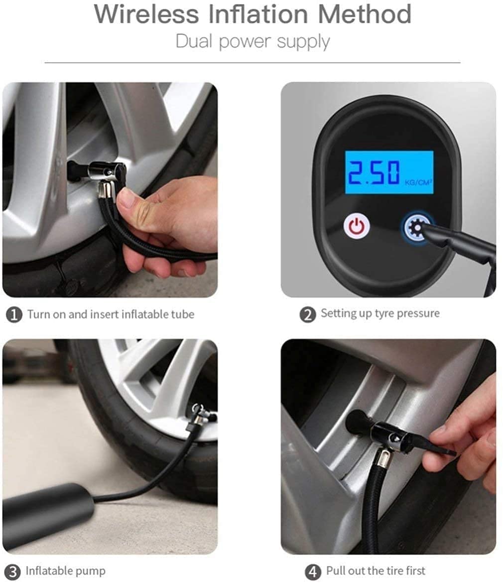 Portable Wireless Air Pump for Car, Motorcycle & Bicycle Tires