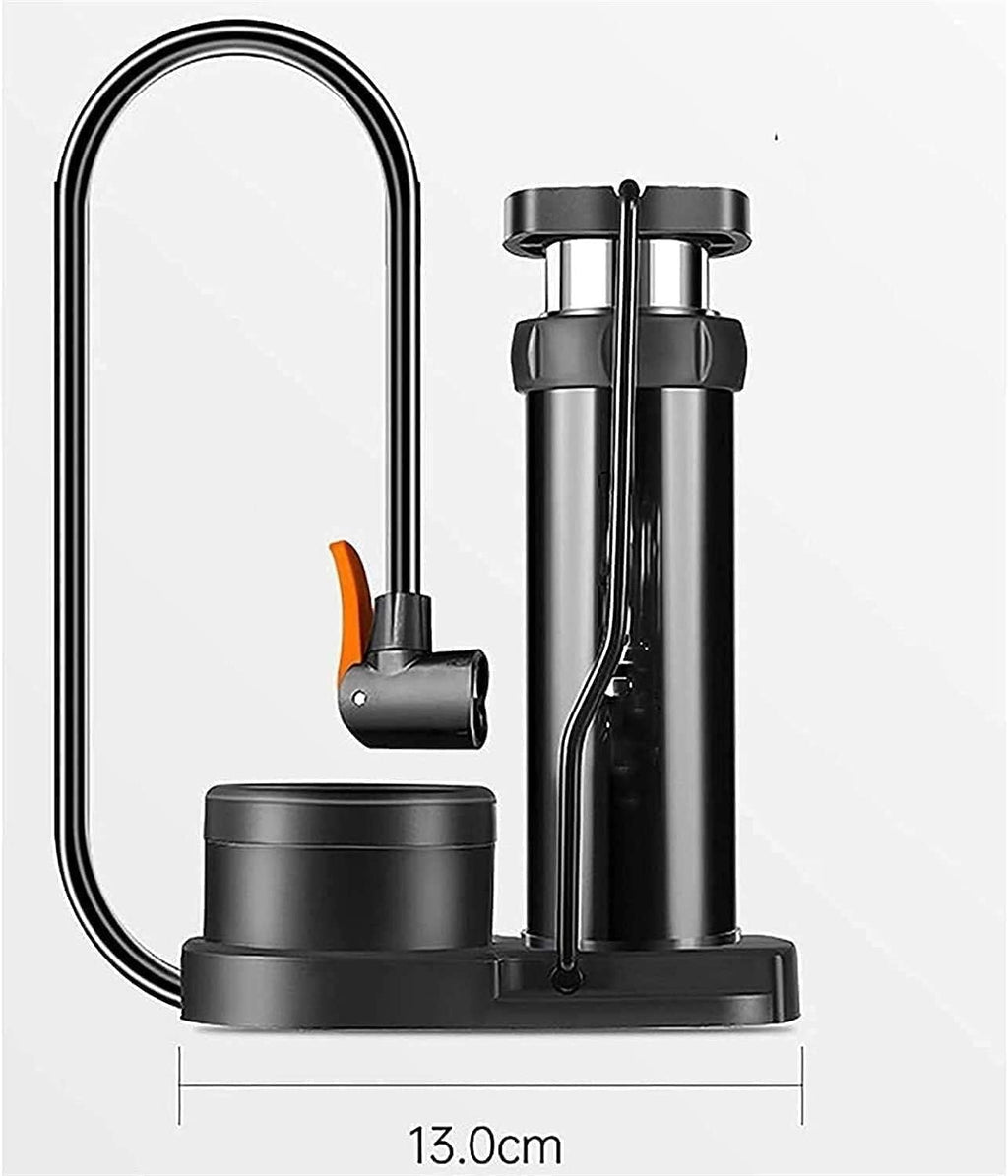 Mini Bicycle Foot Pump with Pressure Gauge for Road & MTB Bikes