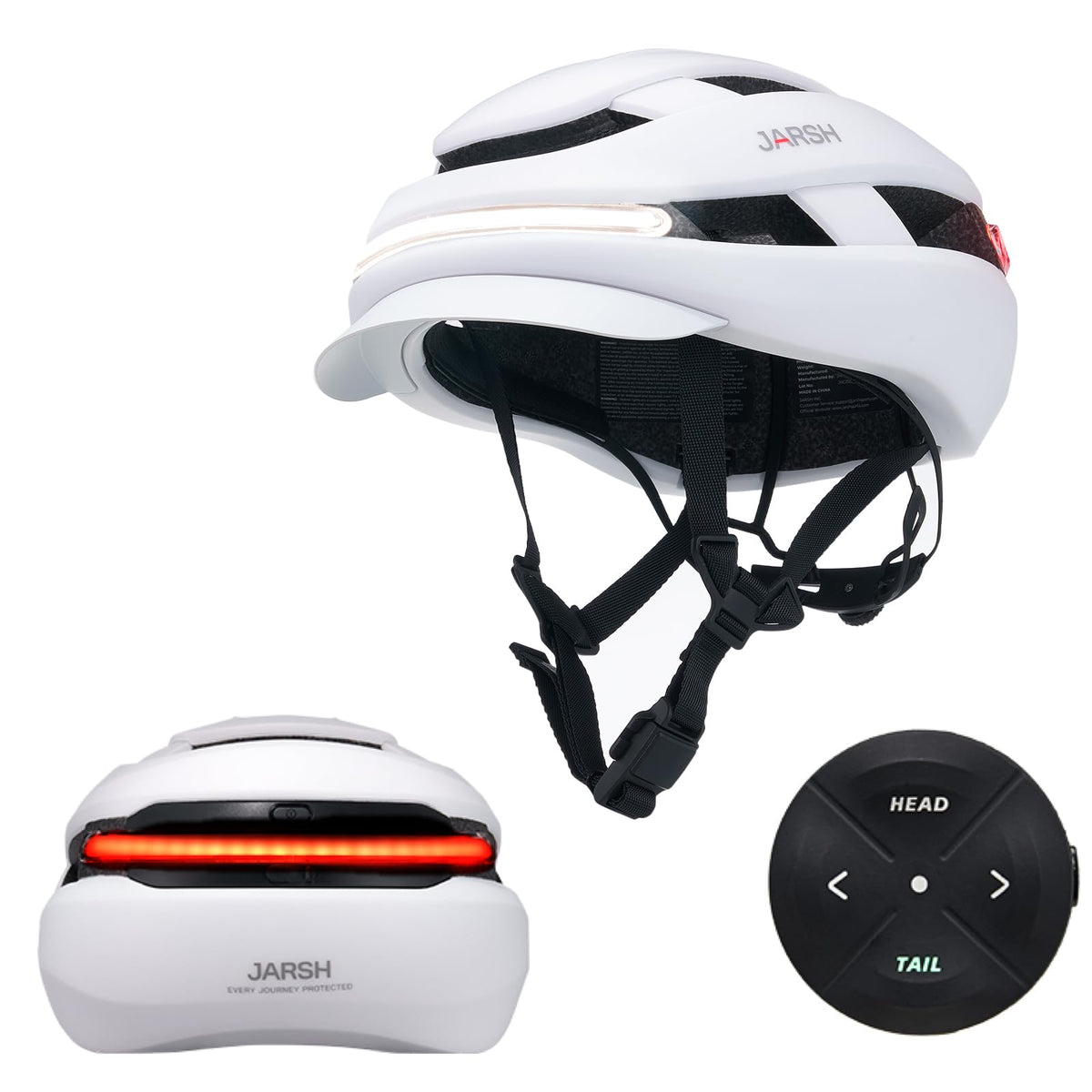 Smart E-Bike Helmet with Lights & Turn Signals for Adults