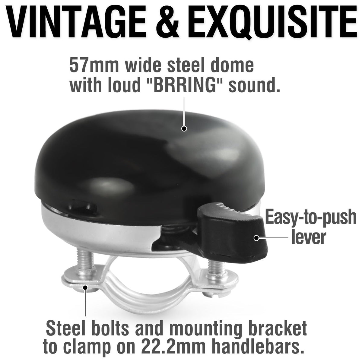 Classic Beach Cruiser Bike Bell for Adults & Kids