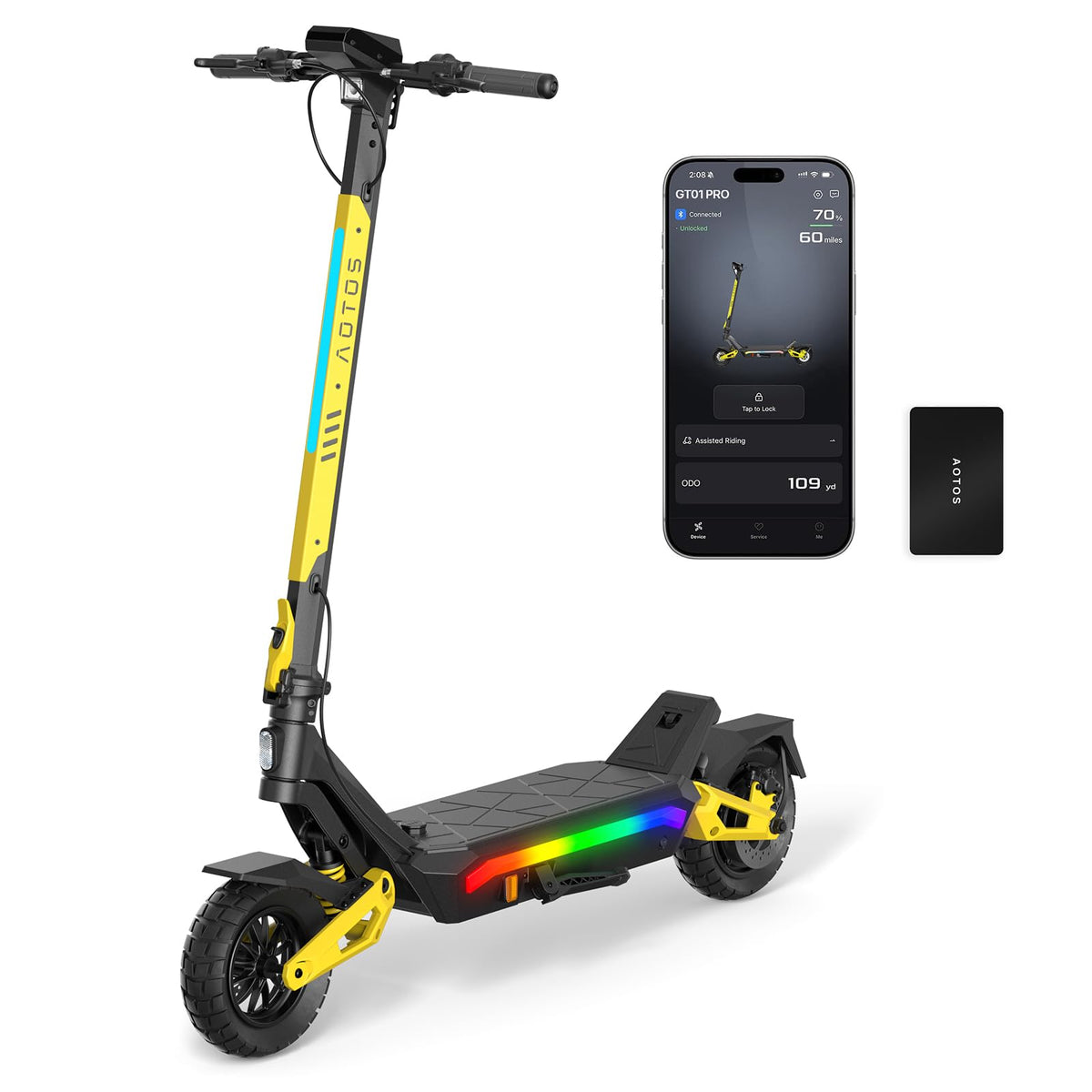 AOTOS GT01 PRO Electric Scooter,Off Road Electric Scooter Adults,Escooter