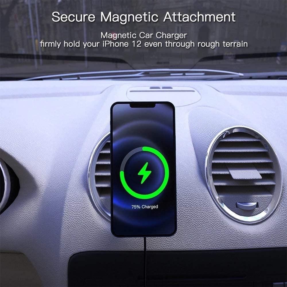 15W Wireless Car Charger & Aluminum Phone Mount