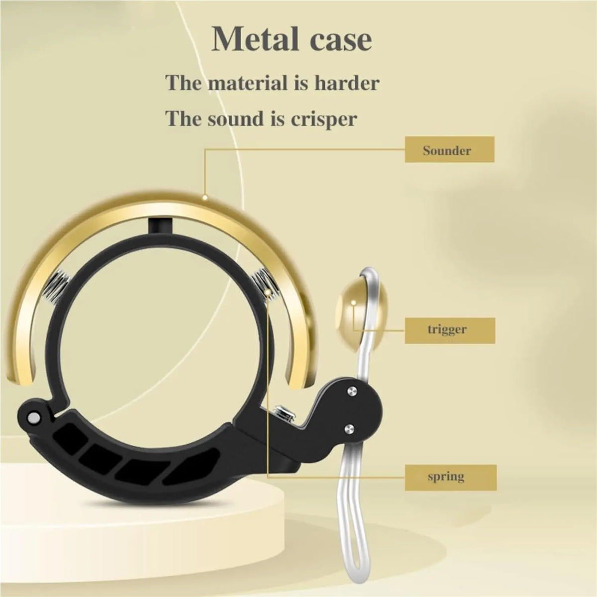 80dB Waterproof Bicycle Bell for Mountain, Road & City Bikes