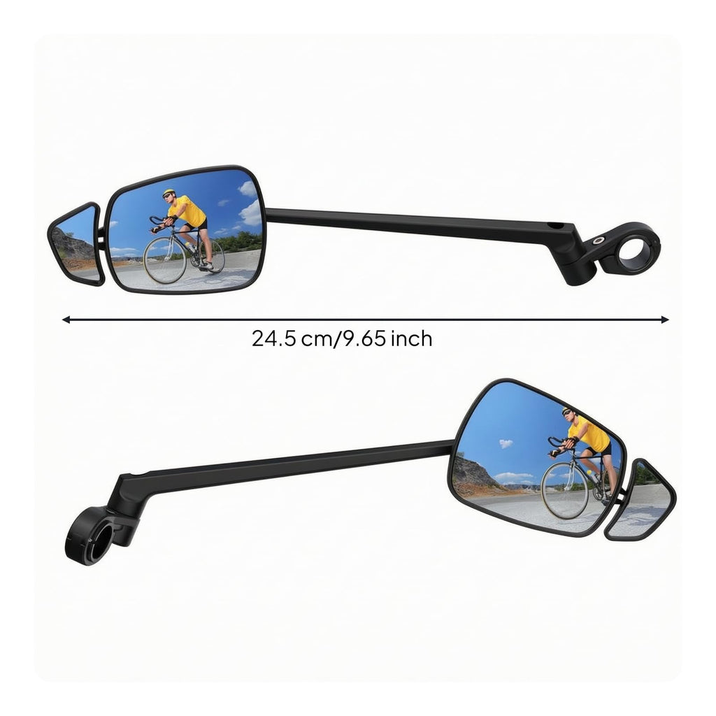 Weather-Resistant Bike Rearview Mirror for Commuting & Cycling