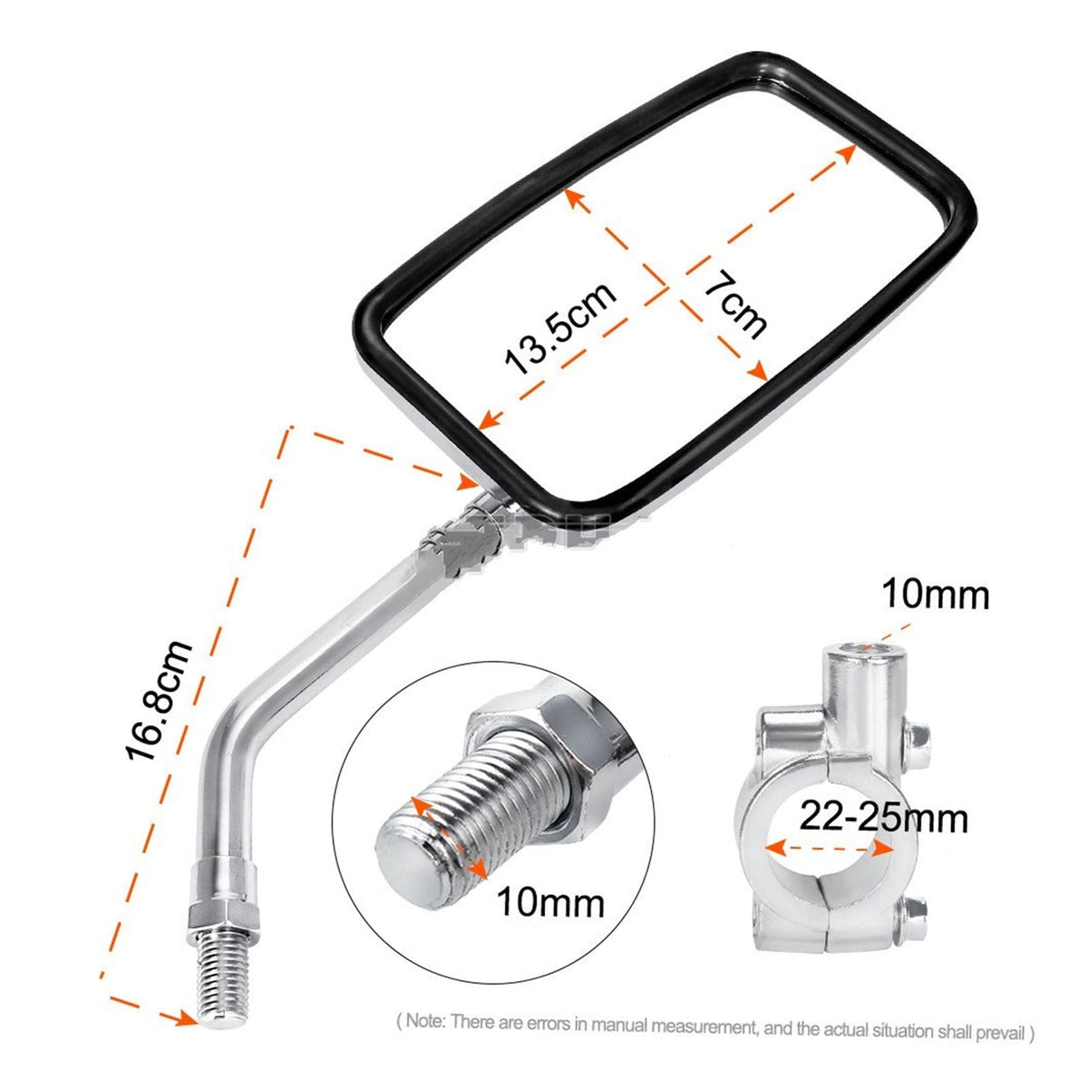 360° Adjustable Aluminum Bar End Bike Mirrors 2-Pack