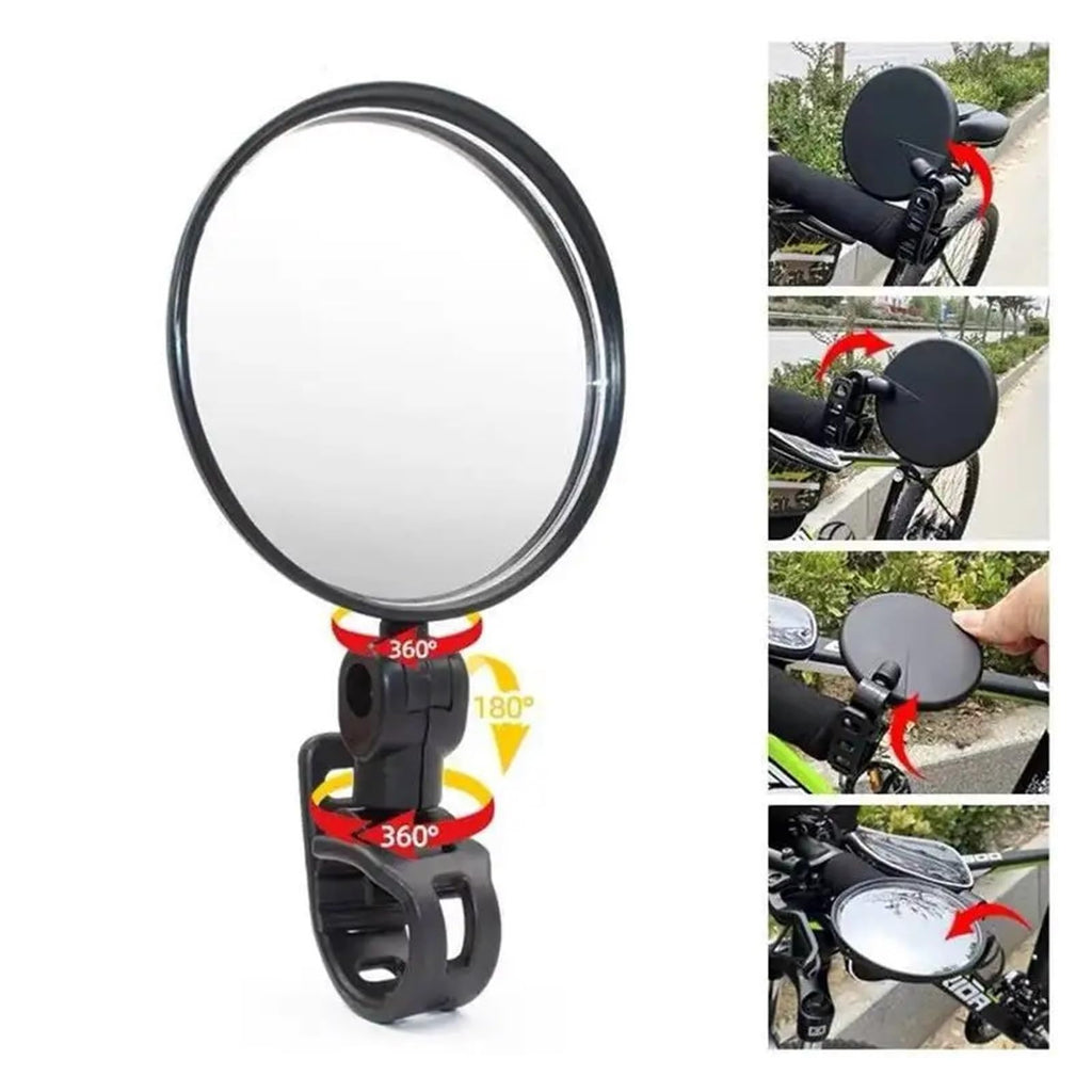 Universal 360° Adjustable Bicycle Handlebar Rearview Mirror