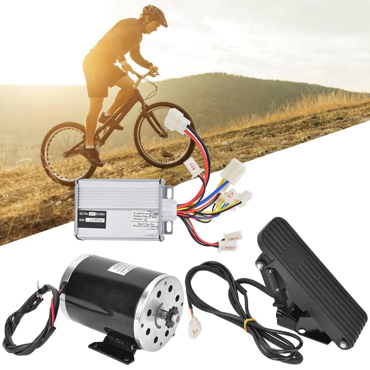 48V 1000W Electric Scooter Motor, Controller & Pedal Set