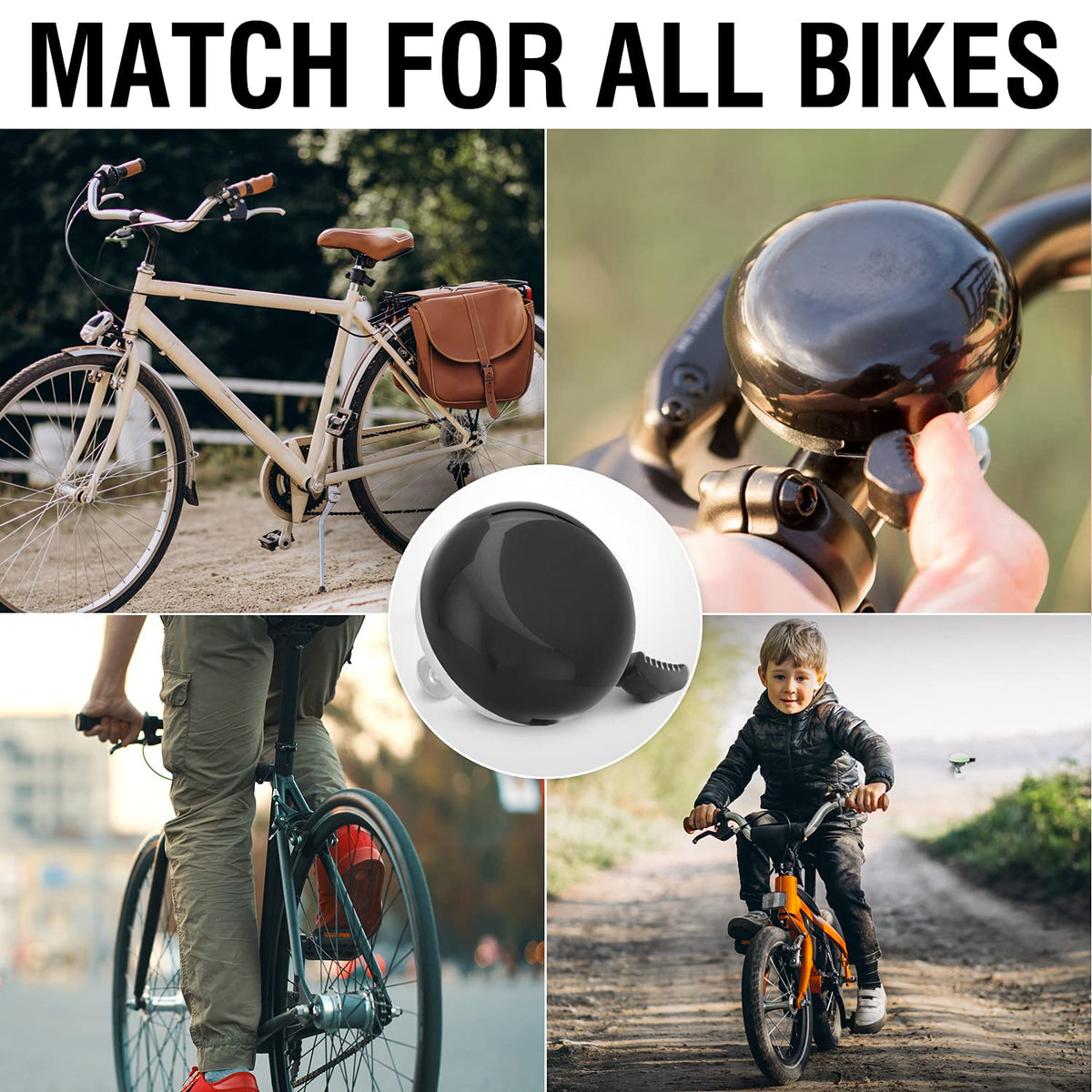 Classic Beach Cruiser Bike Bell for Adults & Kids