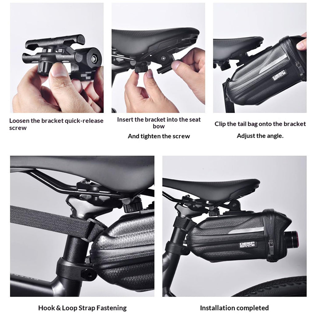 JAVN bike saddle bag, 3D shell bike seat bag, with integrated tail light