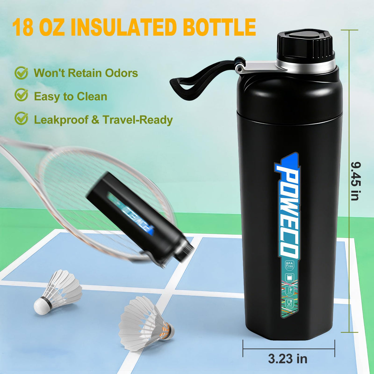 18 oz Ceramic-Lined Insulated Travel Mug with Tea Infuser