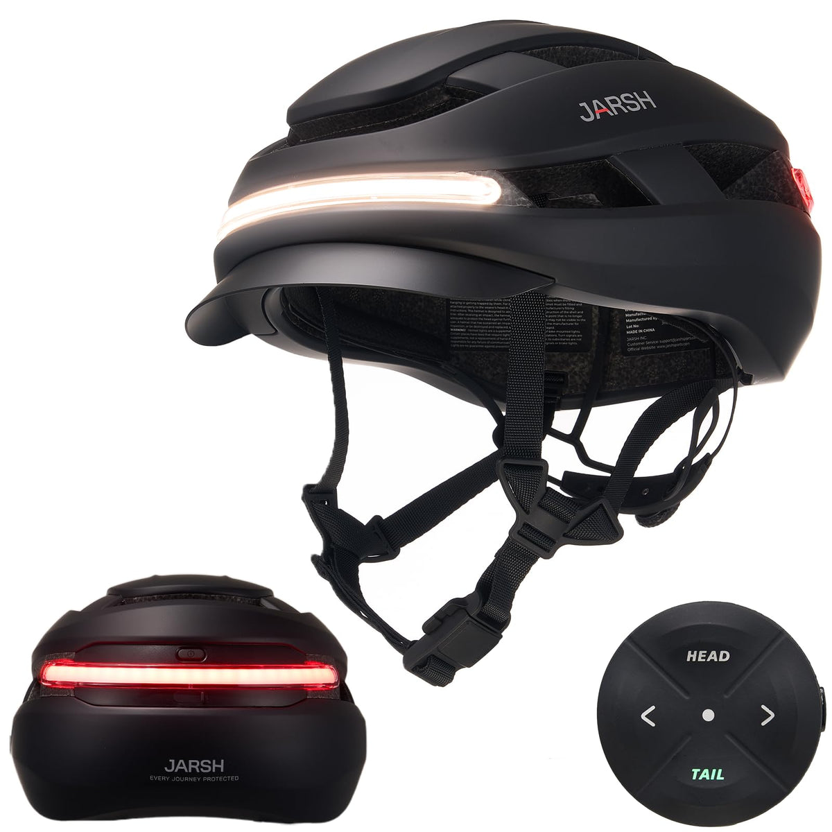 Smart E-Bike Helmet with Lights & Turn Signals for Adults