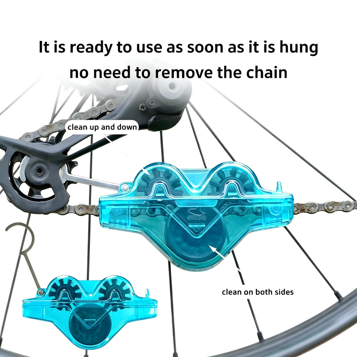 Bicycle Chain Cleaner, Portable Bike Chain Cleaning Tool for Maintenance