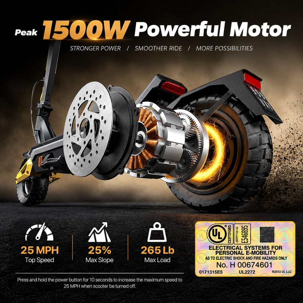 AOTOS GT01 PRO Electric Scooter,Off Road Electric Scooter Adults,Escooter