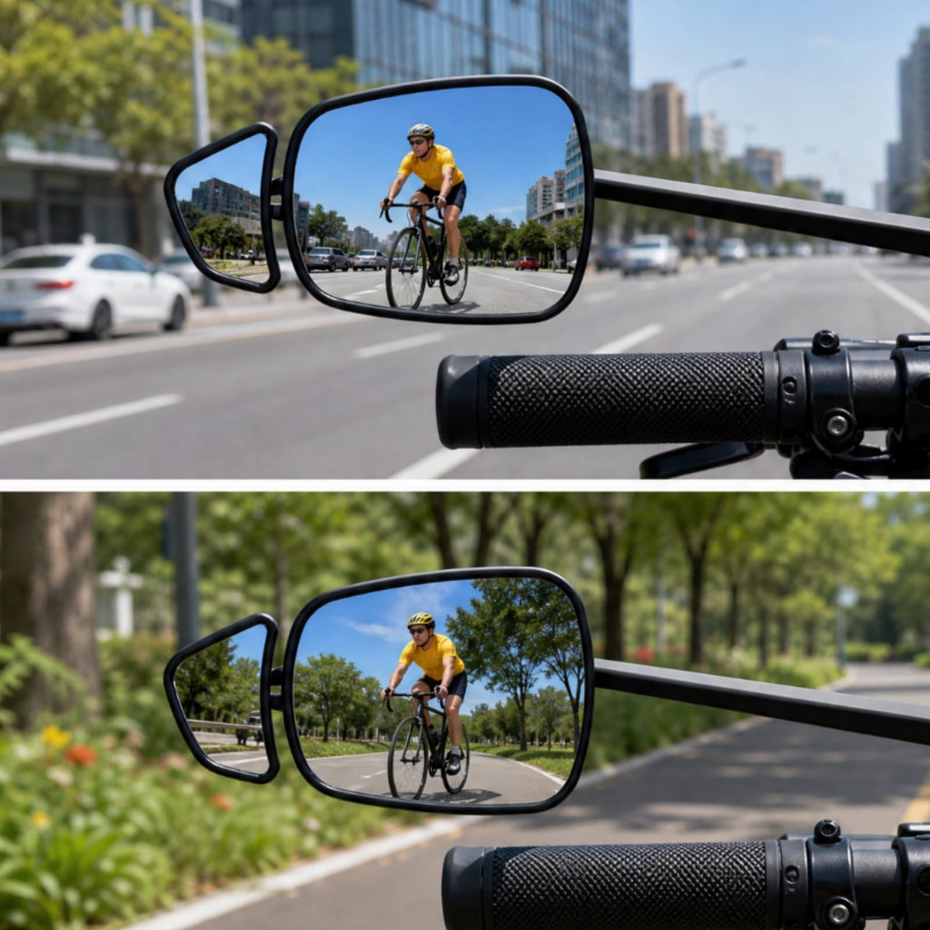 Weather-Resistant Bike Rearview Mirror for Commuting & Cycling