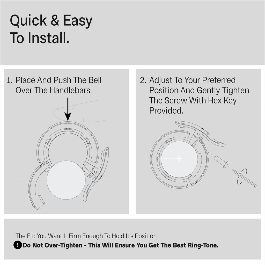 80dB Wrap-Around Bike Bell with Easy Installation