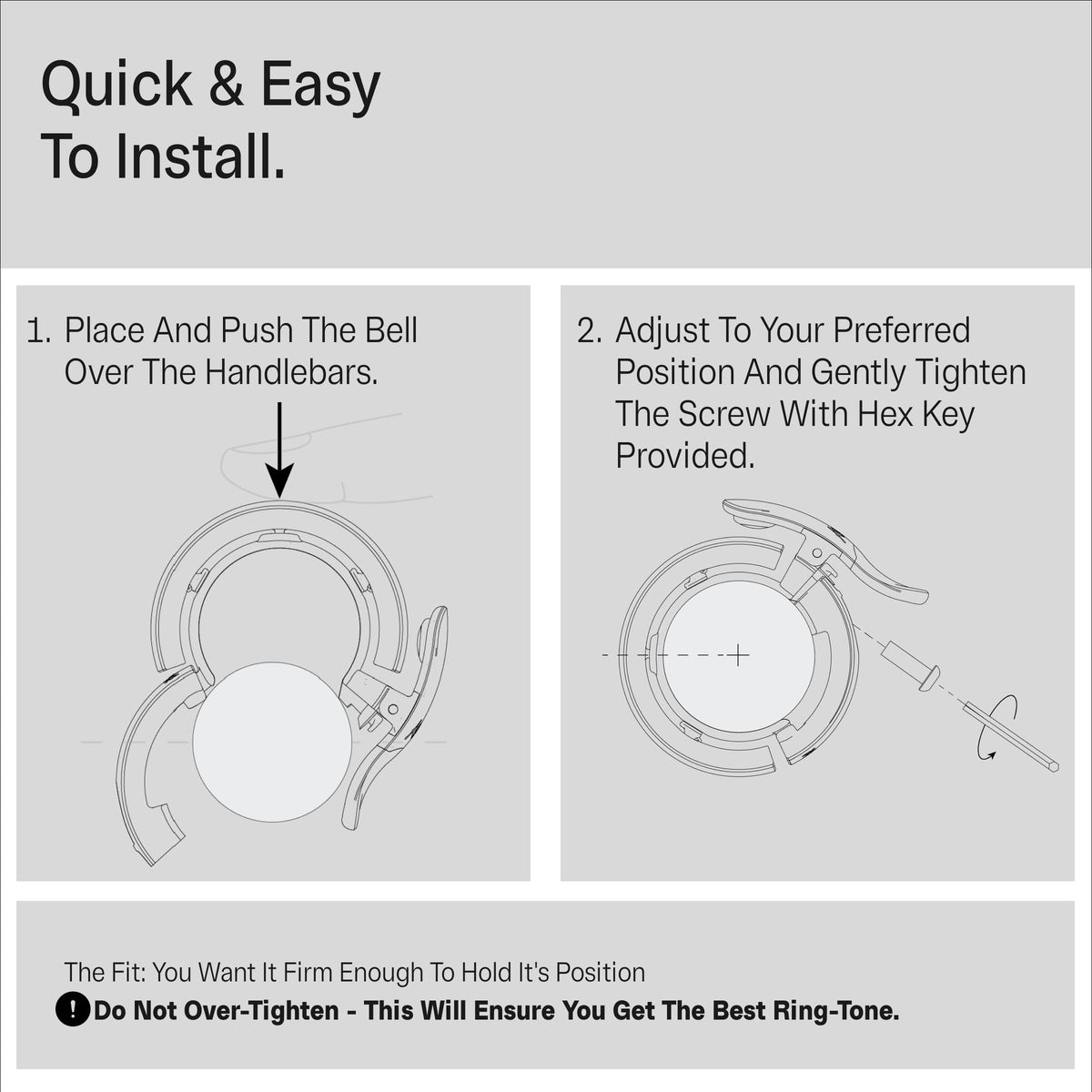 80dB Wrap-Around Bike Bell with Easy Installation