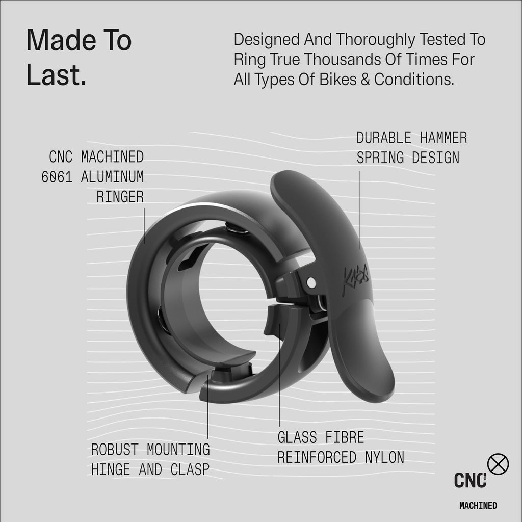80dB Wrap-Around Bike Bell with Easy Installation