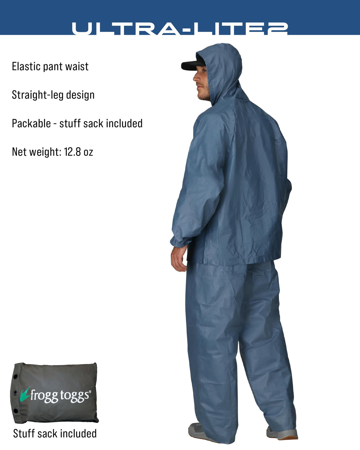 FROGG TOGGS Men’s Ultra-Lite2 Rain Suit, Waterproof Raincoat and Pant Set