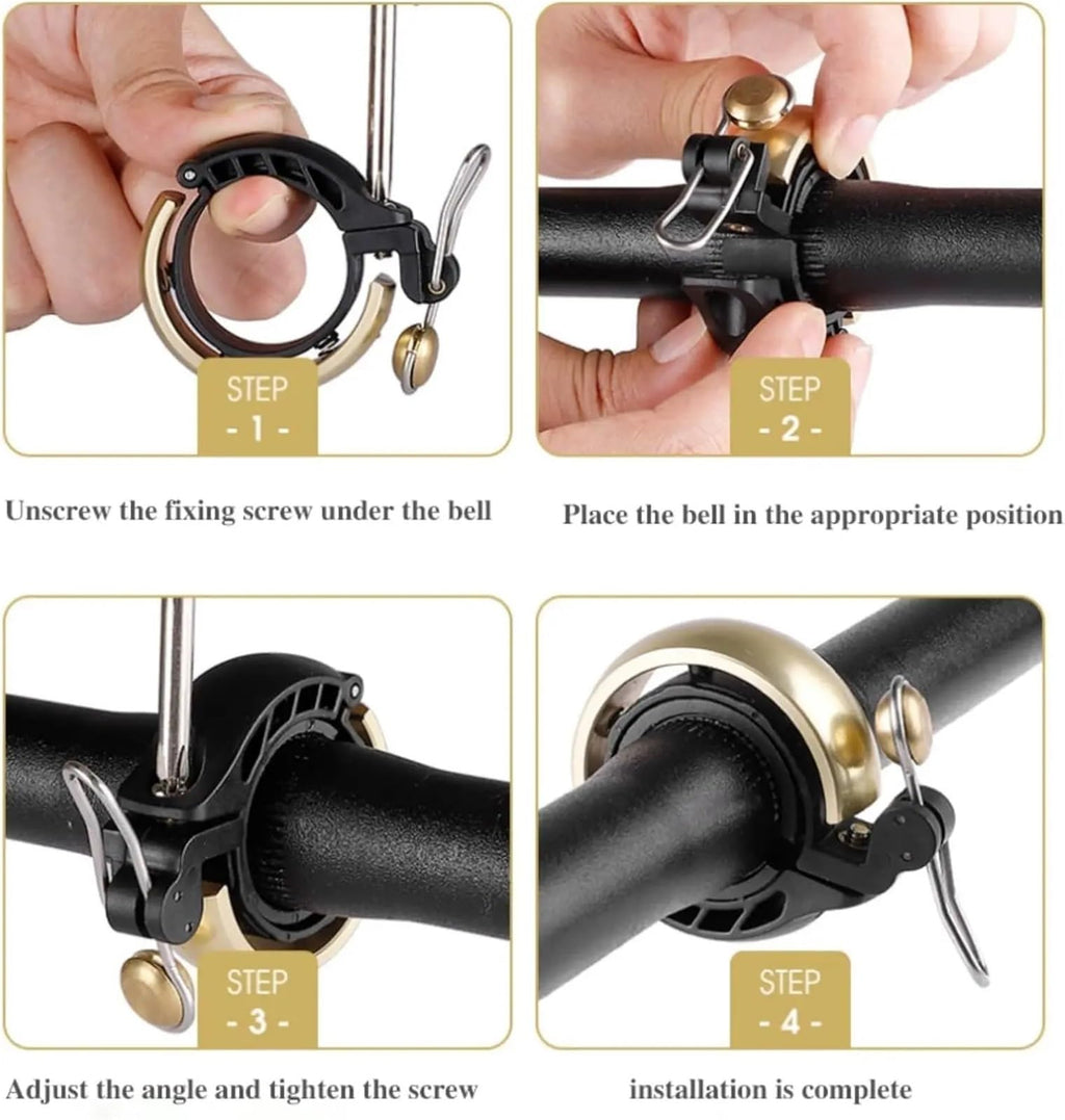 80dB Waterproof Bicycle Bell for Mountain, Road & City Bikes
