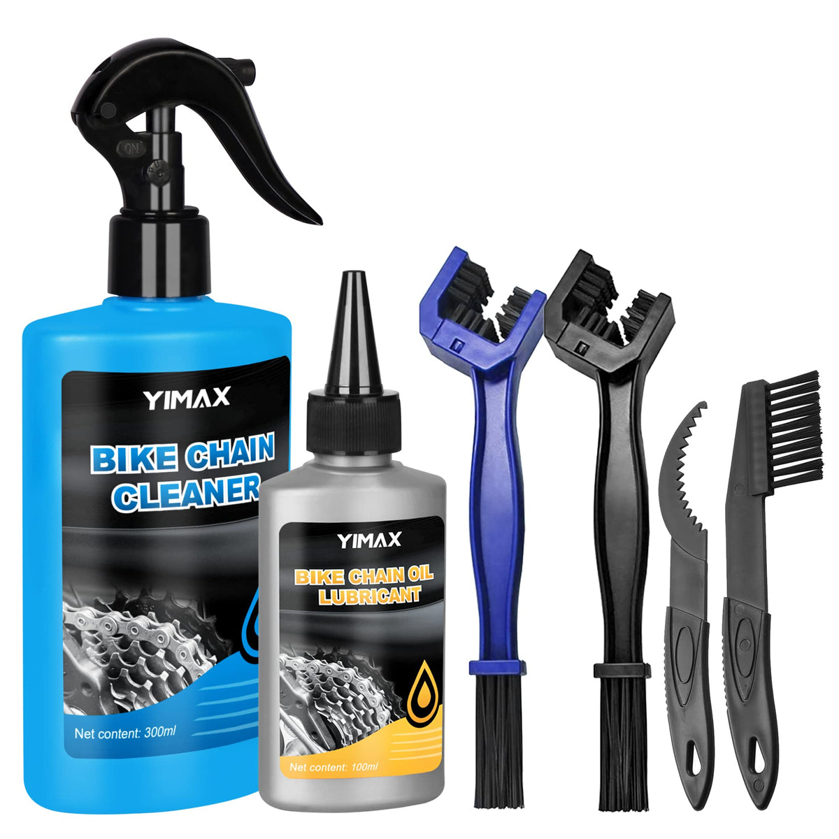 Bike Chain Cleaning & Maintenance Kit with Lube and Brushes