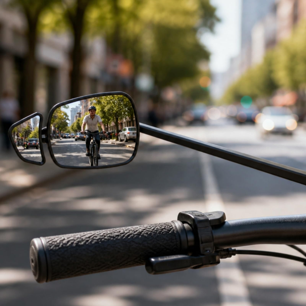 Weather-Resistant Bike Rearview Mirror for Commuting & Cycling