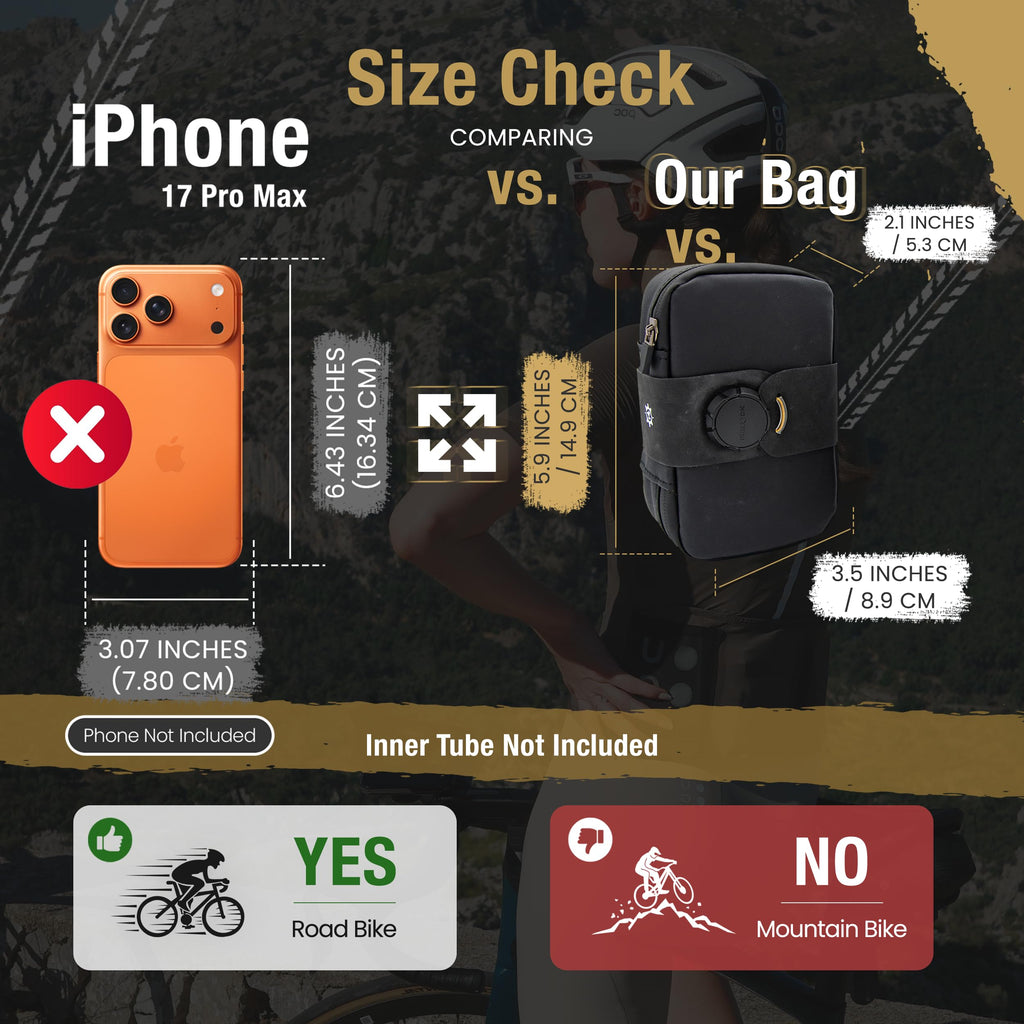Magnetic Bicycle Saddle Bag with Quick Buckle Attachment