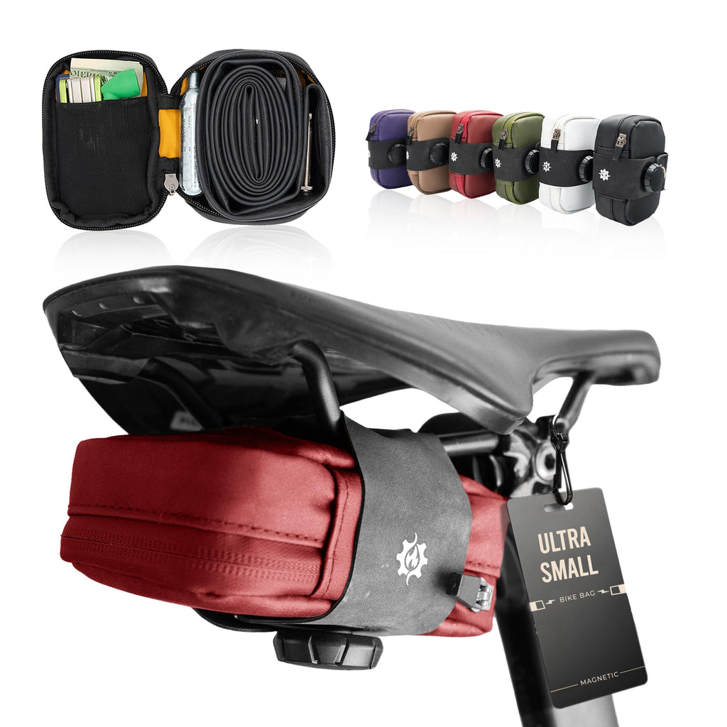 Magnetic Bicycle Saddle Bag with Quick Buckle Attachment