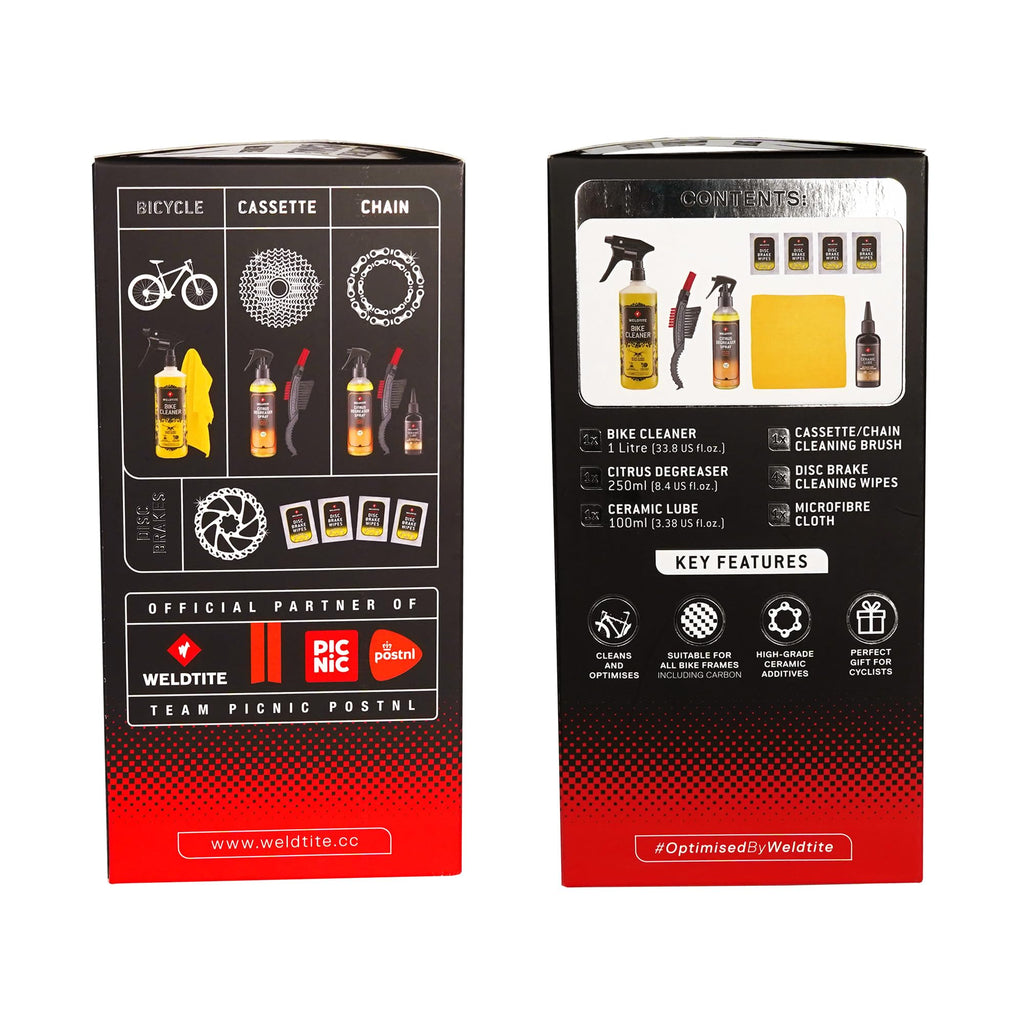 WELDTITE Grande 6-in-1 Bike Care Kit, Complete Cleaning & Maintenance Set