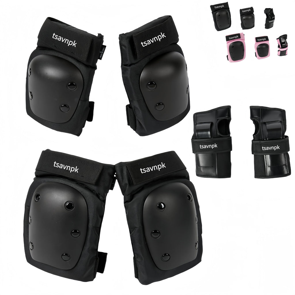 Knee & Elbow Pads Set with Wrist Guards for Skating