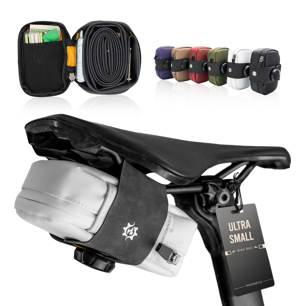 Magnetic Bicycle Saddle Bag with Quick Buckle Attachment